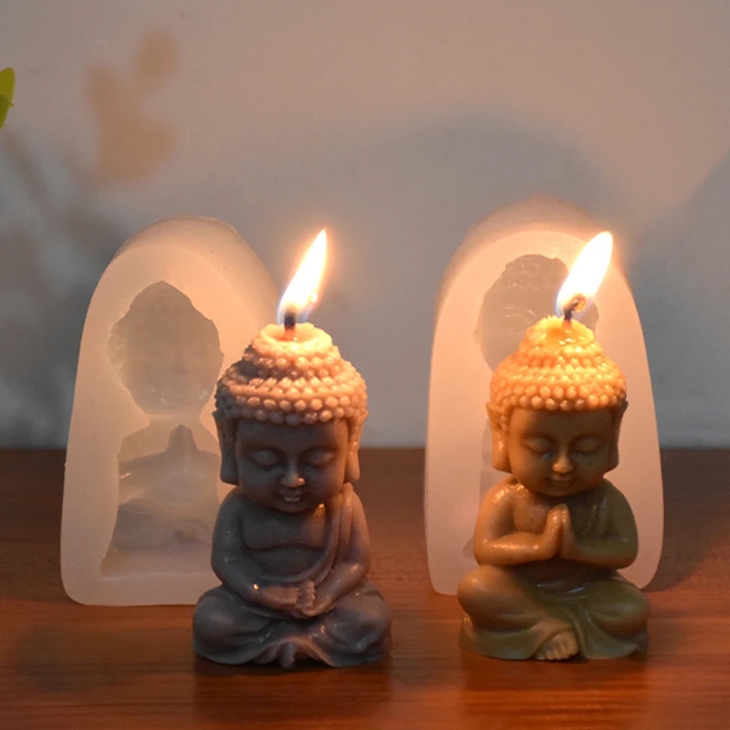 Candle Making Process - 3D Boeddha Siliconen Kaars Schimmel Meditatie