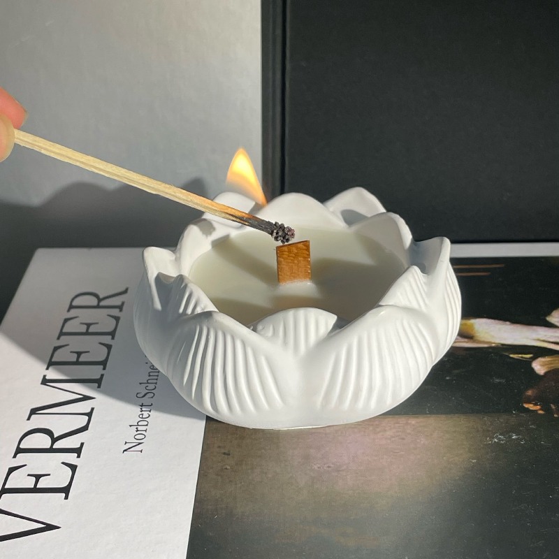 Candle Making Process - 3D Lotus Kaarshouder Siliconen Mal DIY