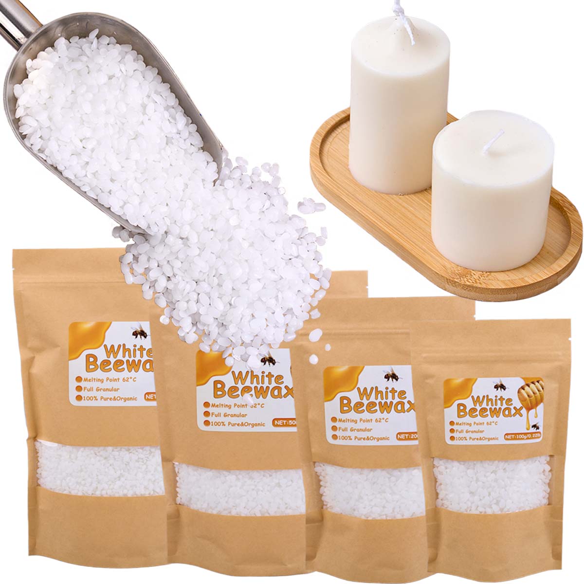 Candle Making Material - Witte bijenwas puur natuurlijk korrelig geurkaars