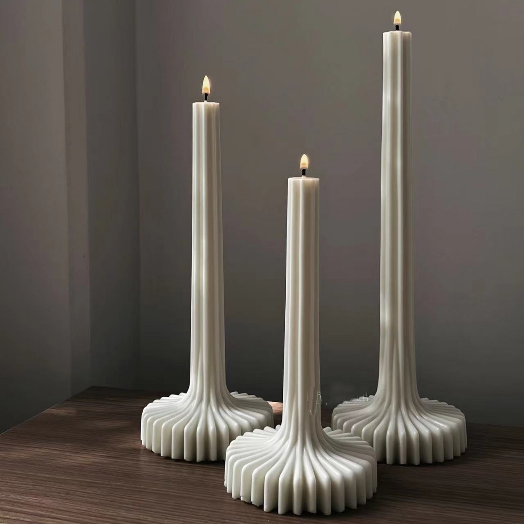 Candle Making Soy Wax - DIY esthetische geribbelde pijlerkaarsvorm voor het