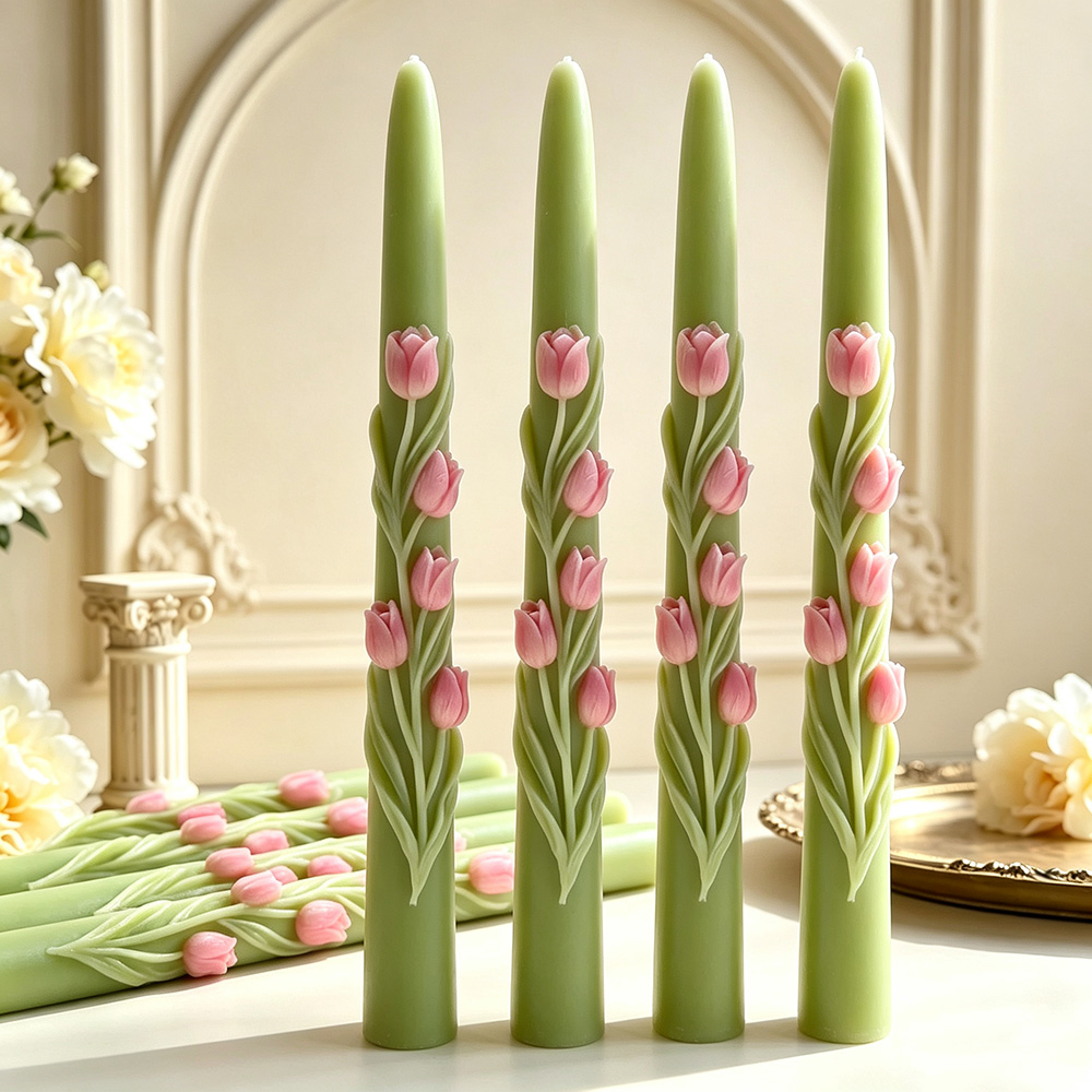Lange stokvormige bloemkaars s - Candle Making Easy recensie en prijs