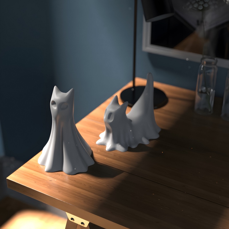 Ghost Cat Halloween Desktop Or - Candle Making Tutorial recensie en prijs