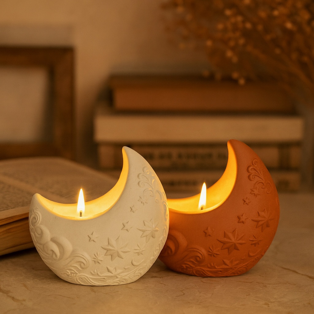 3D reliëf maan gips hars mal d - Candle Making Process recensie en prijs