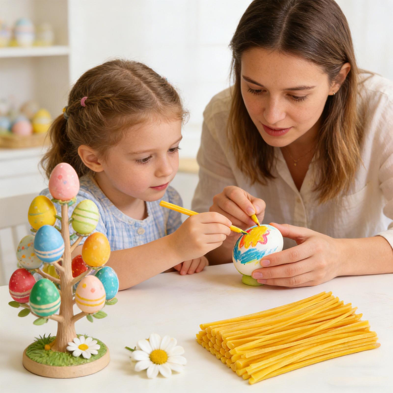 Ei-decoratie bijenwasstokjes 1 - Candle Making With Beeswax recensie en prijs