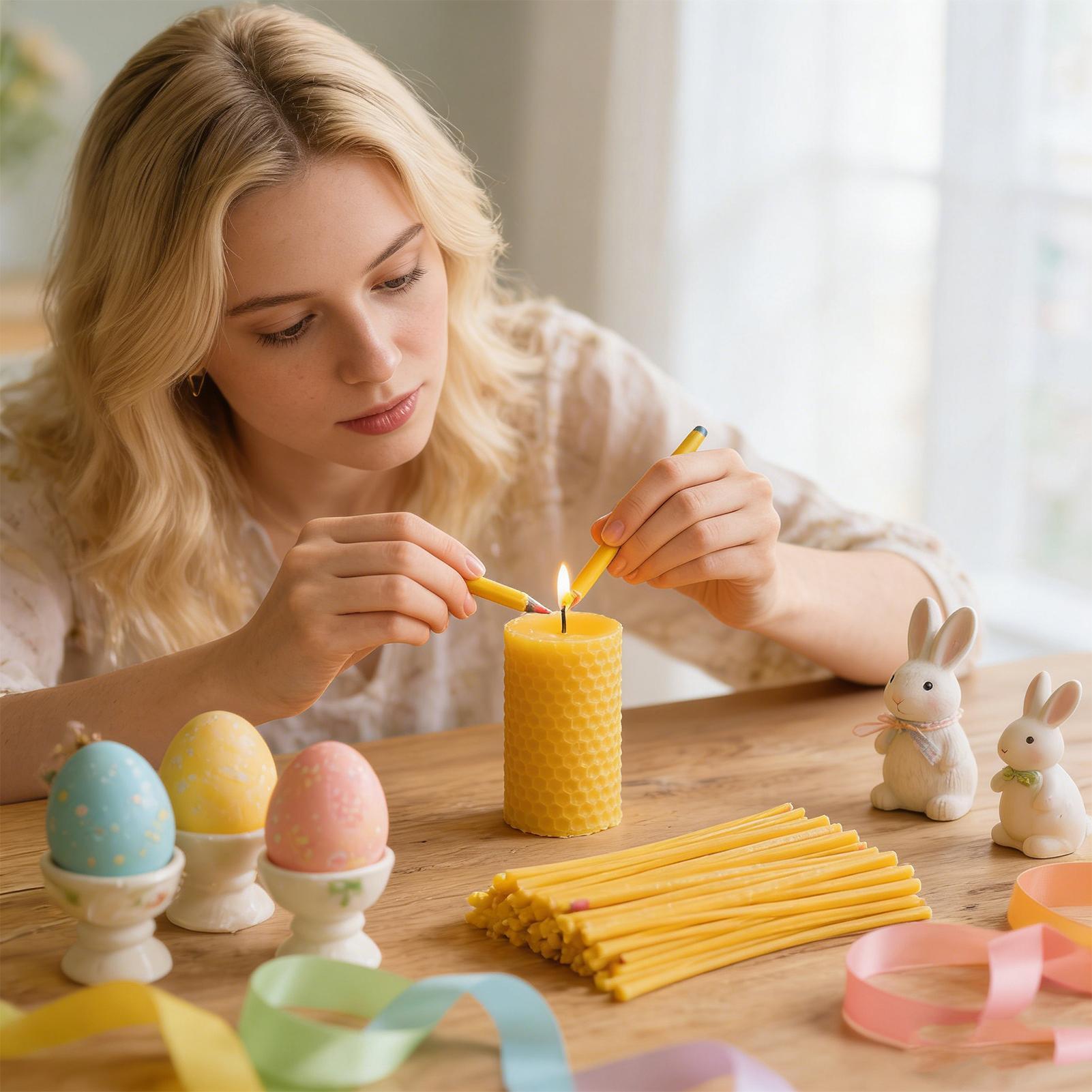 Ei-decoratie bijenwasstokjes 1 - Candle Making With Beeswax recensie en prijs
