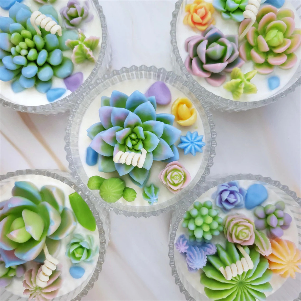 6 stks Succulente Siliconen Ka - Candle Making Video recensie en prijs